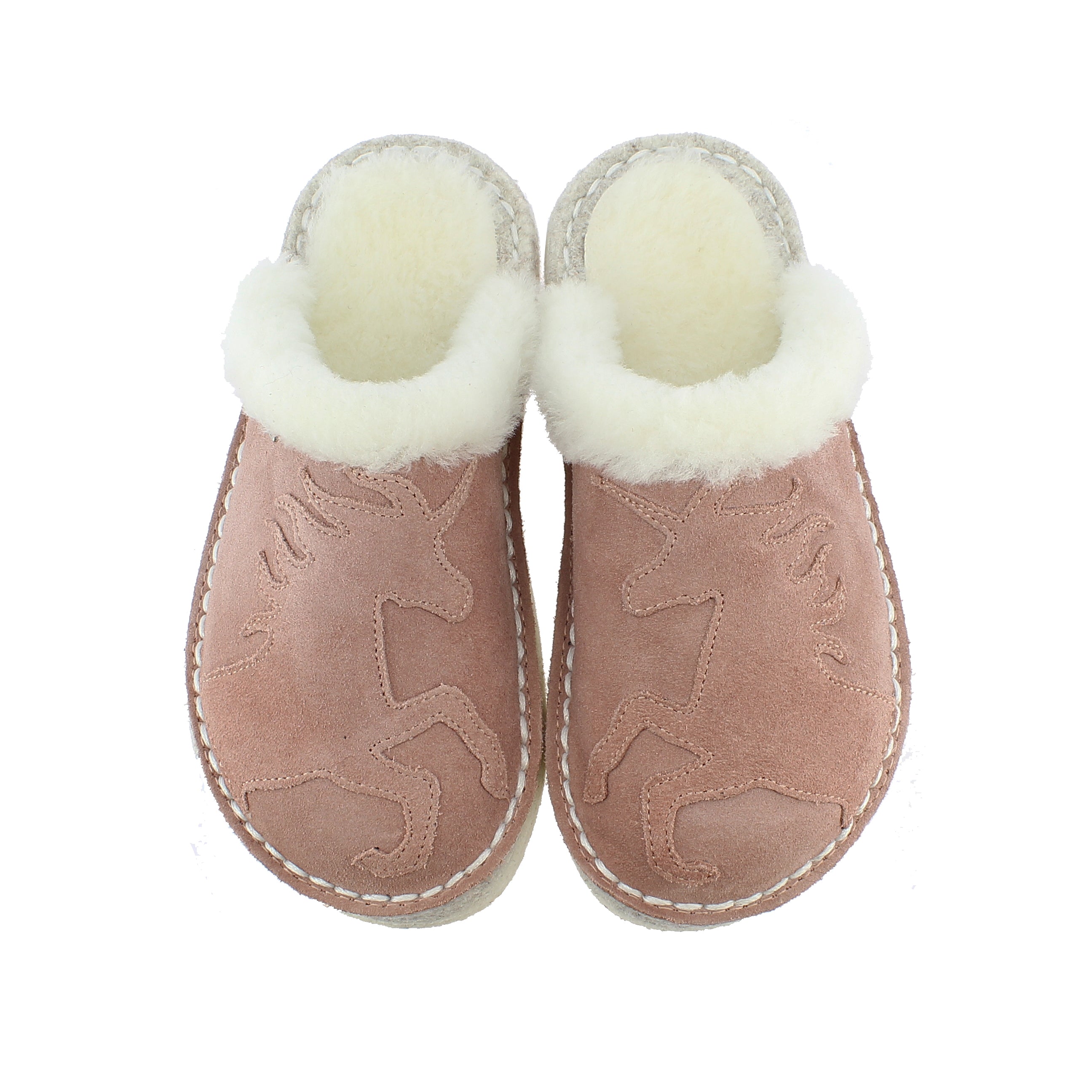 Lammfell Pantoffel mit Einhorn