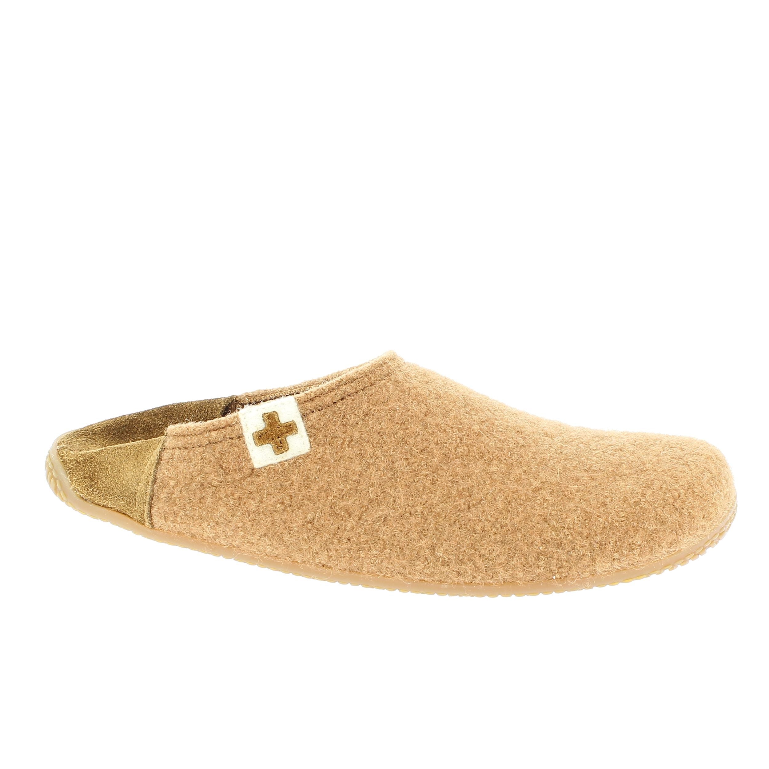 slipper with leather cap
