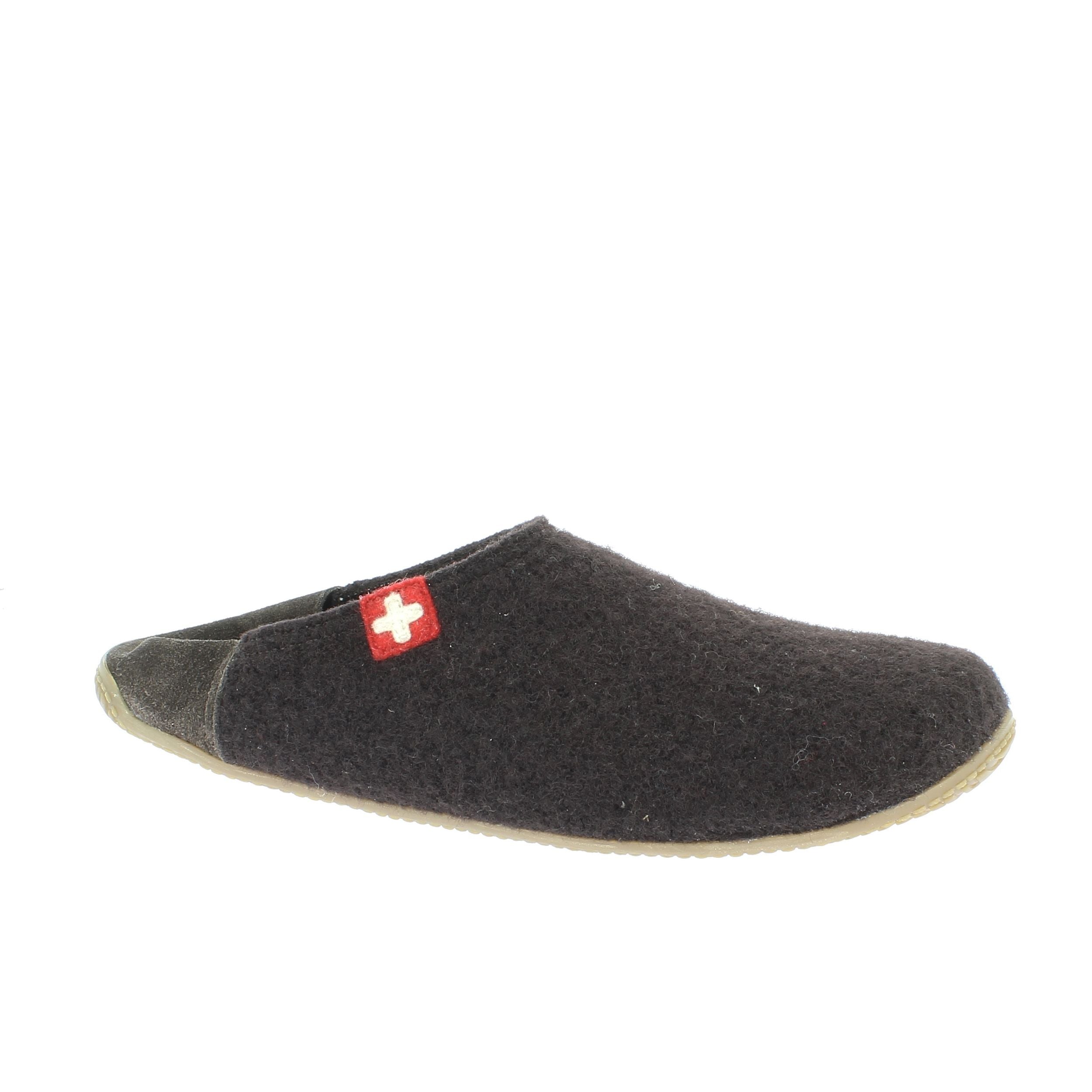 slipper with leather cap