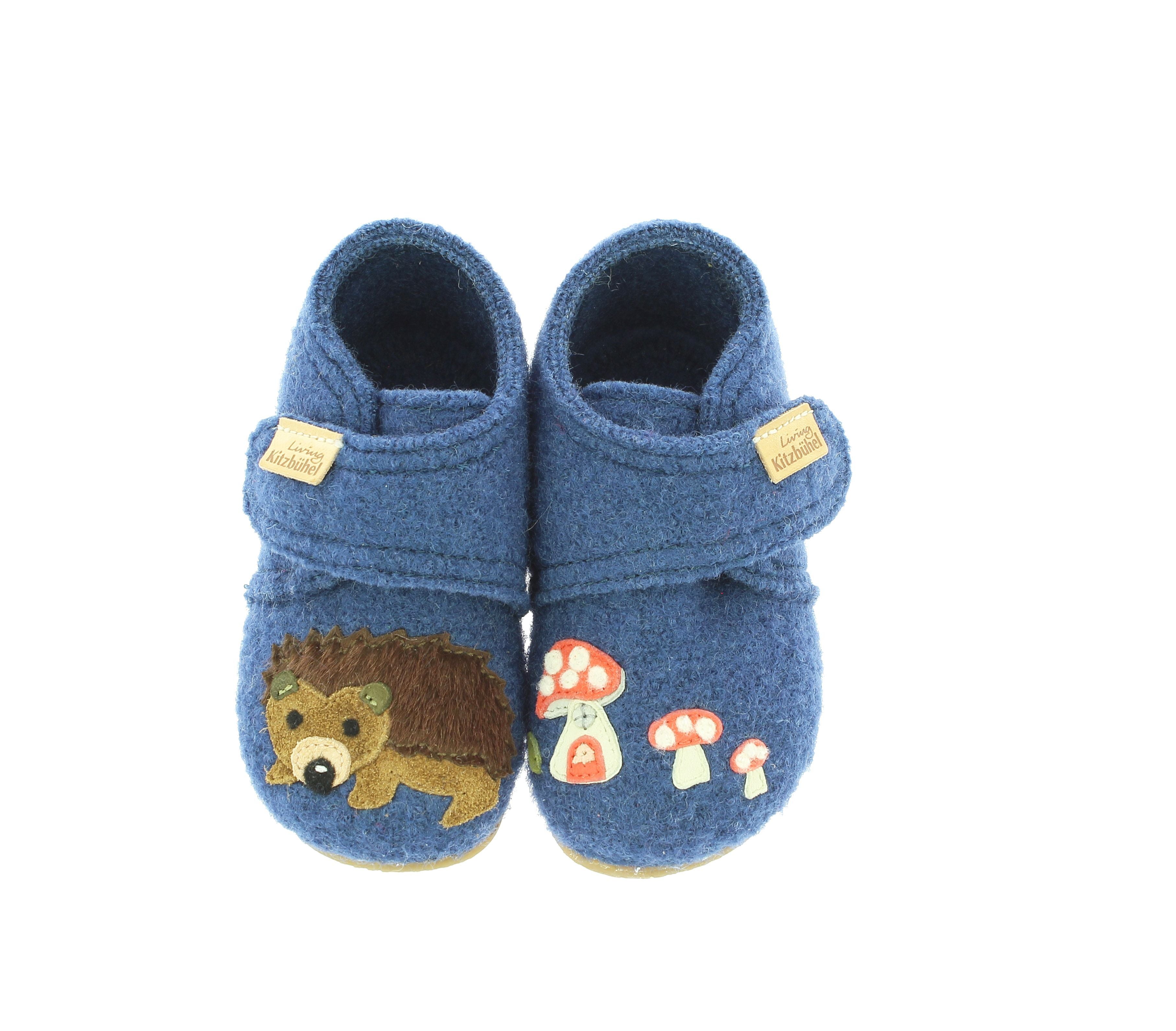 Babyklettschuh Igel und Pilz