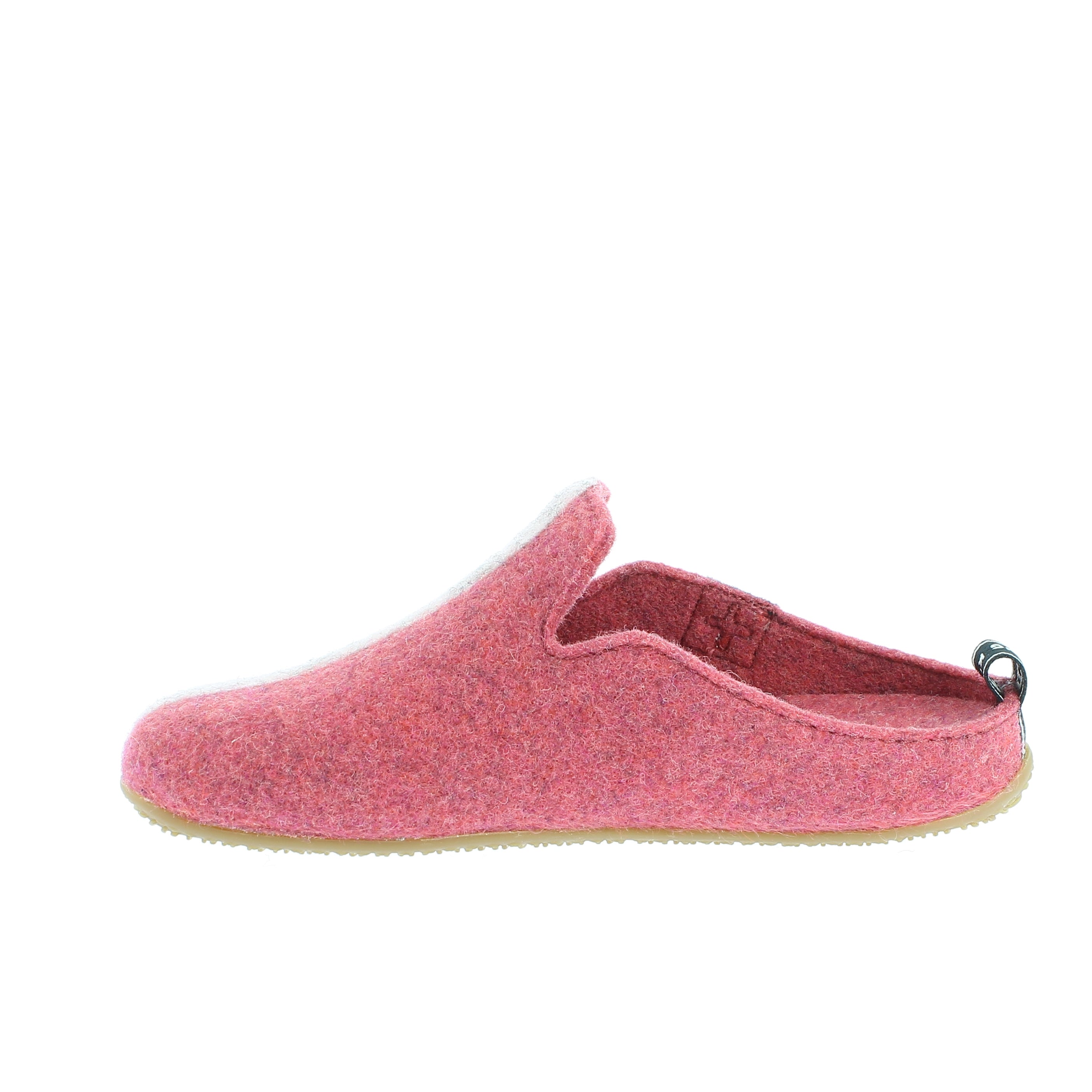 felt slippers with stripes