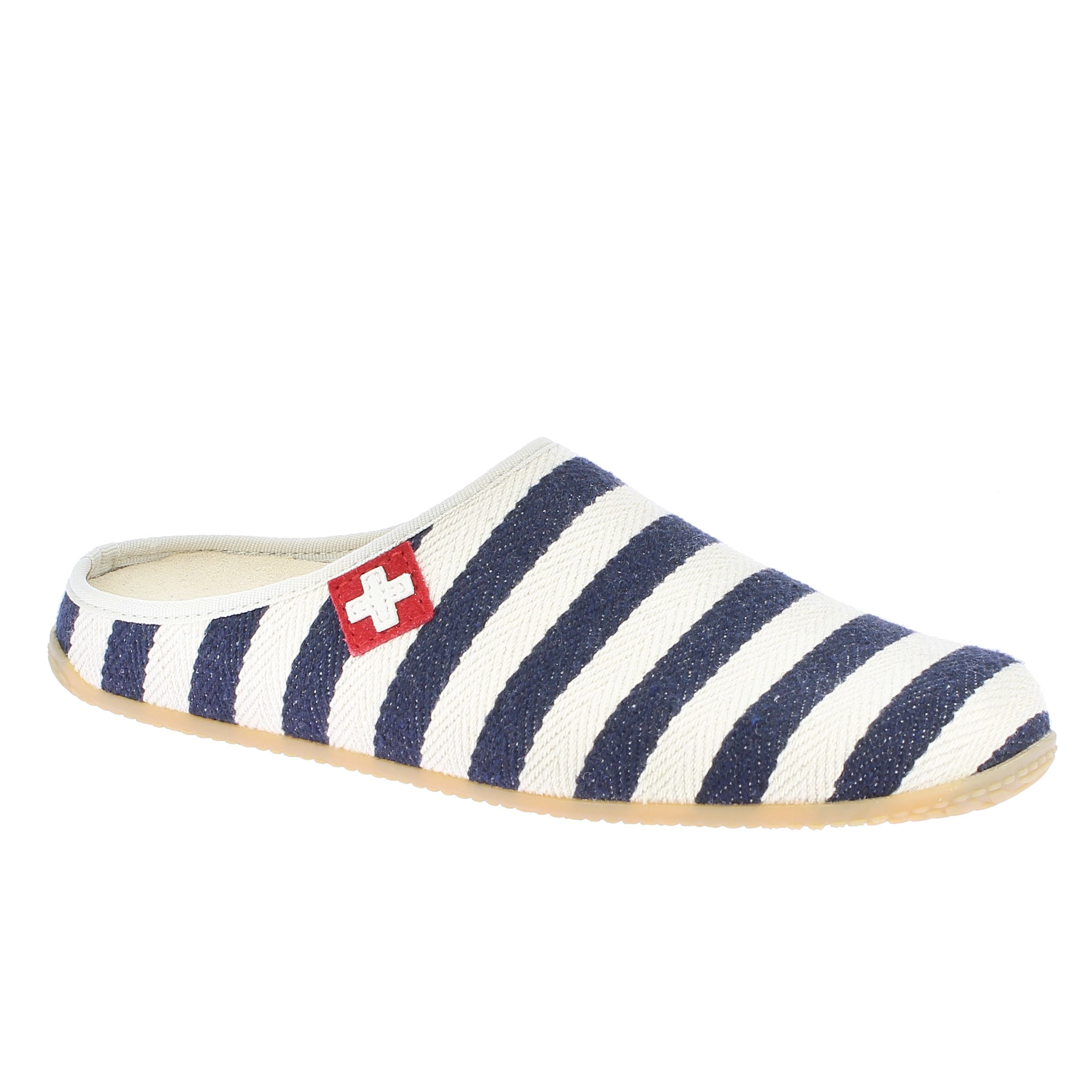 Pantoffel mit Streifen