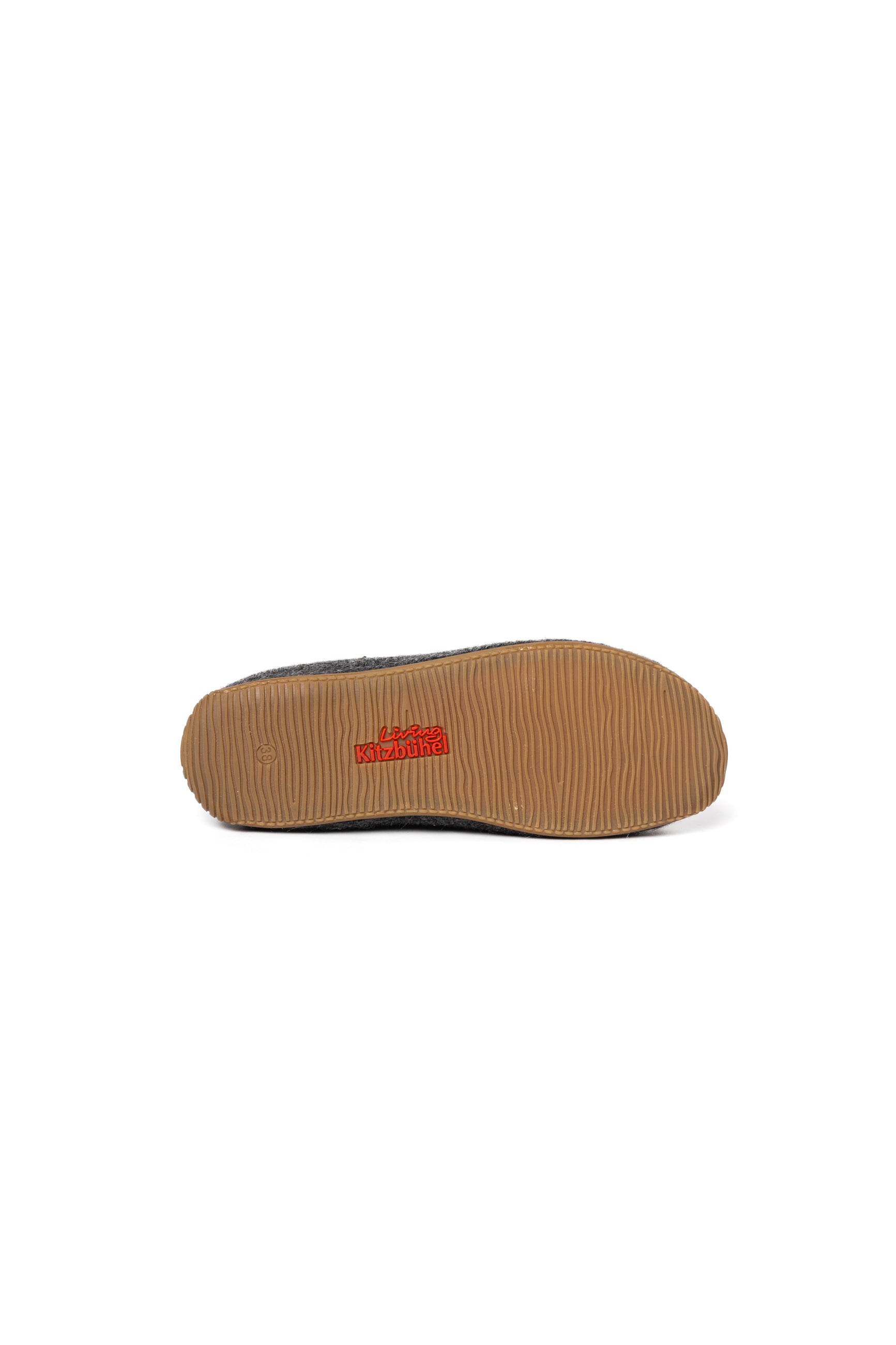 felt slippers with stripes