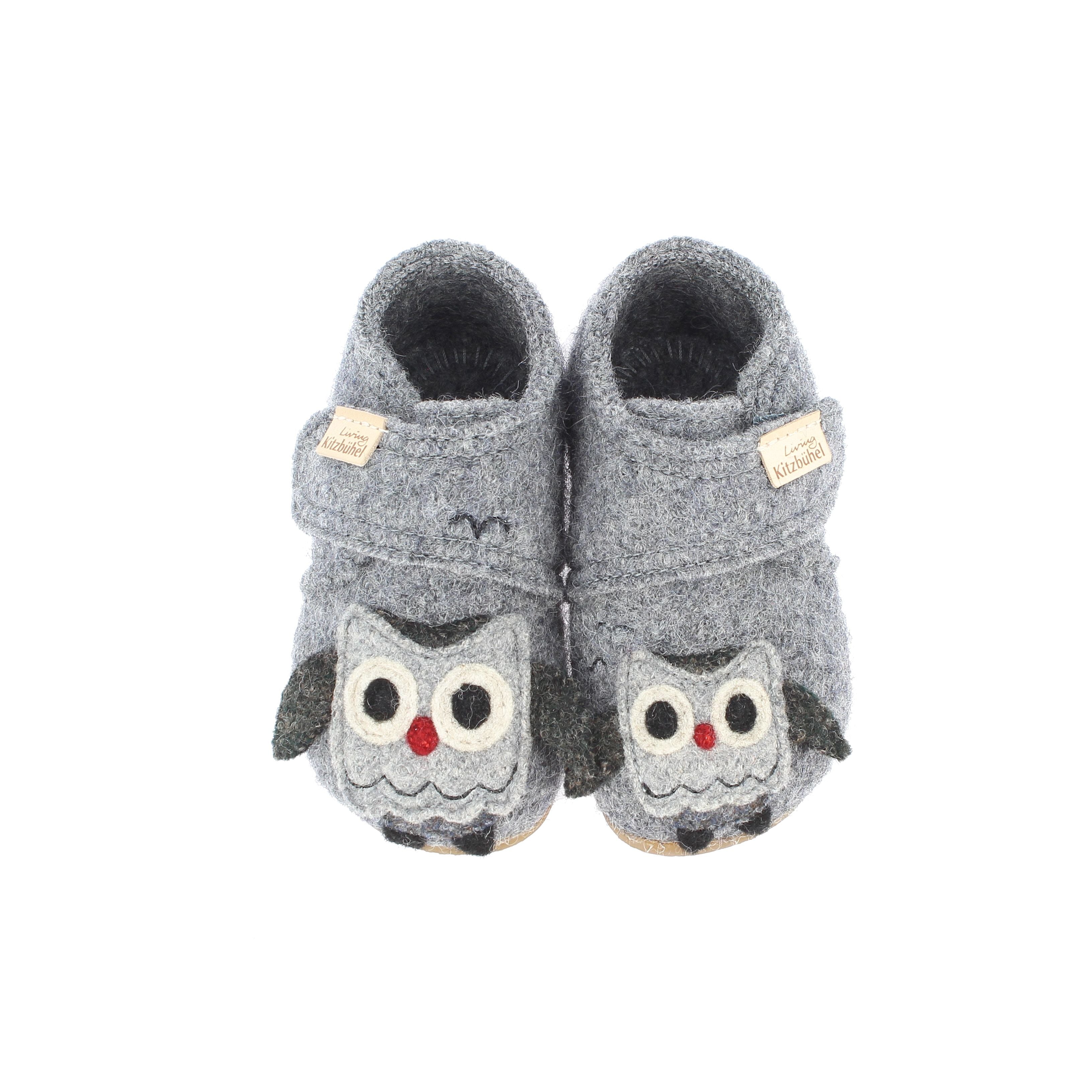 Babyklettschuh Eule