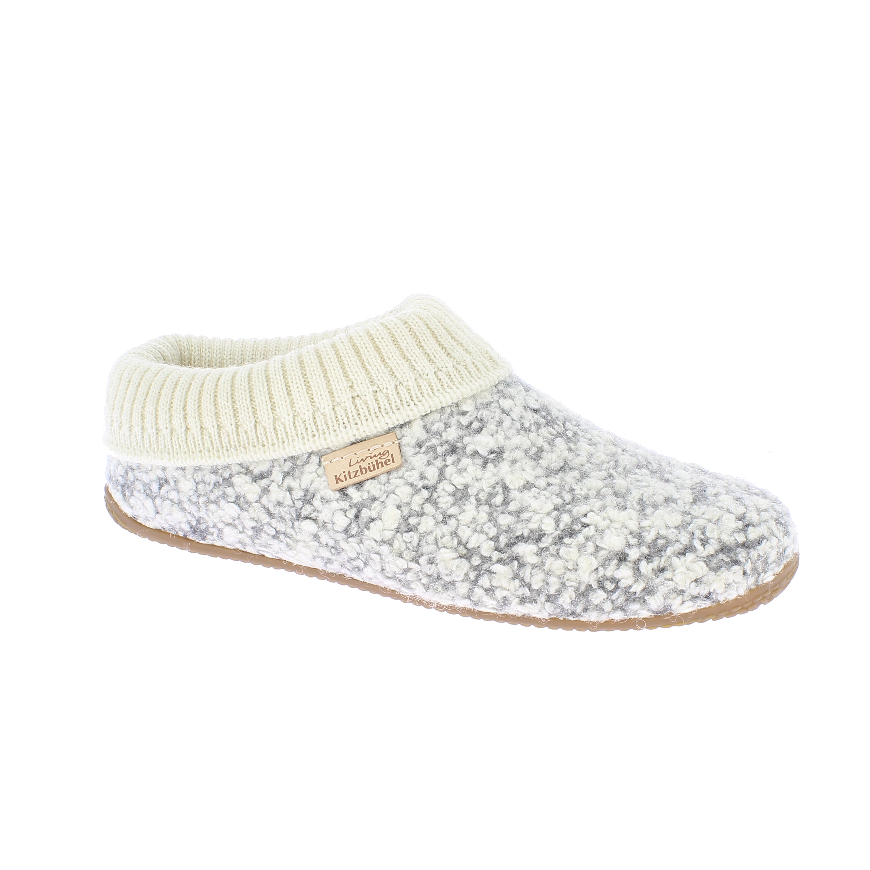 Pantoffel mit Strickbündchen