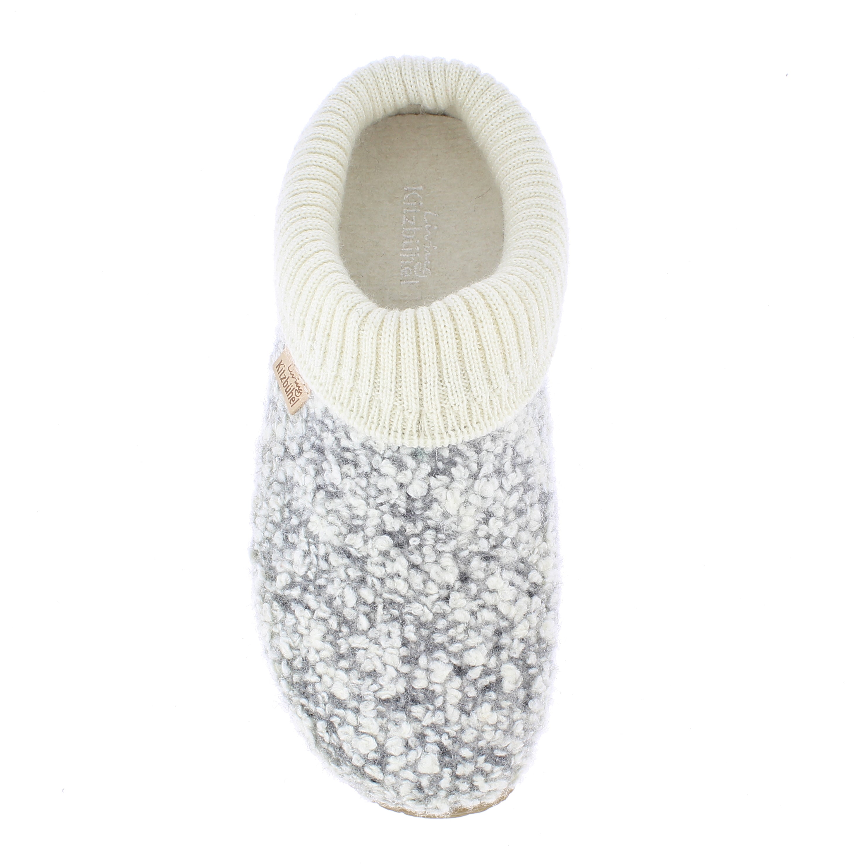 Pantoffel mit Strickbündchen