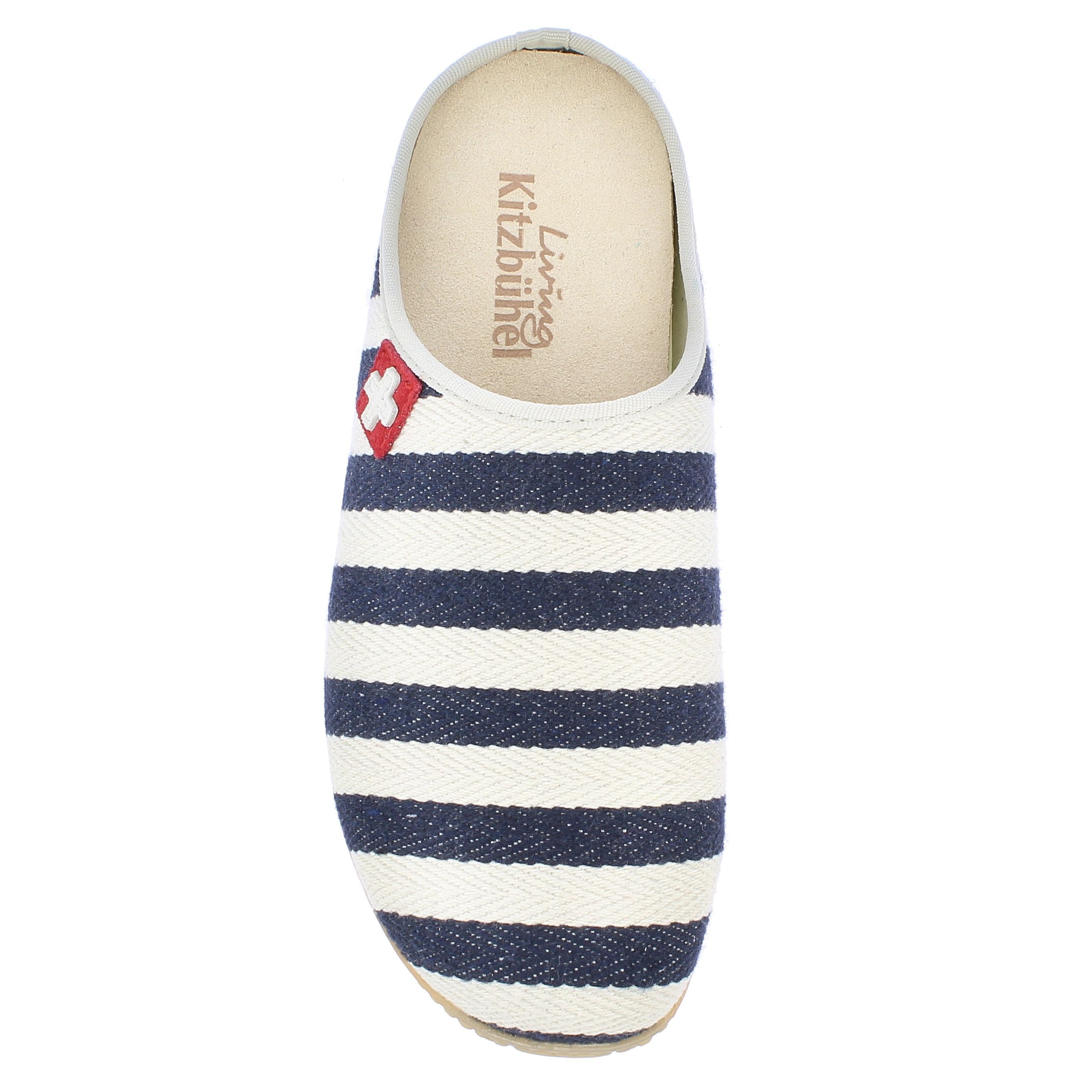 Pantoffel mit Streifen